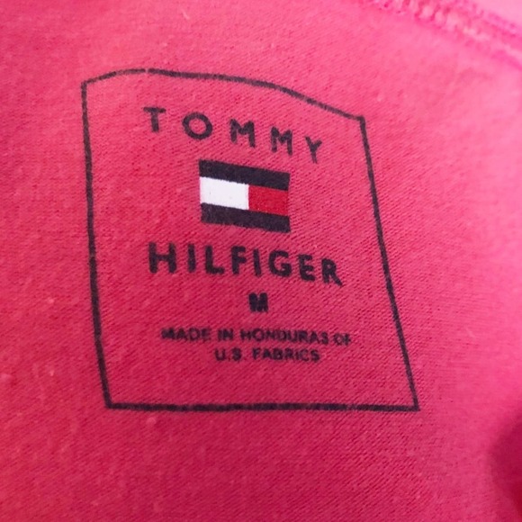 5/$25 Tommy Hilfiger Pink Sequin Logo Tee Short Sleeve T Shirt Size Medium - Picture 6 of 6